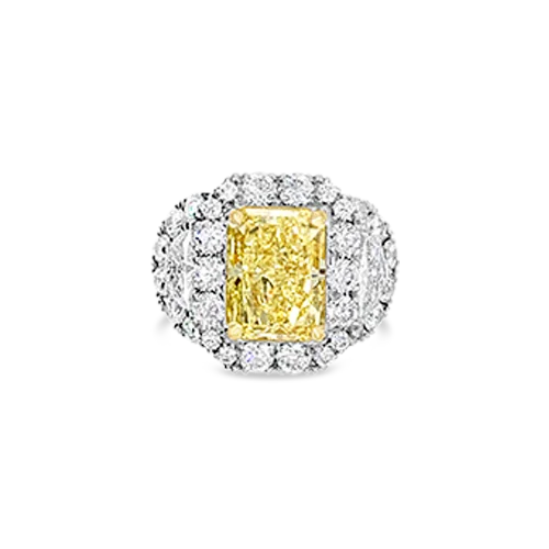 Elegant gemstone rings for formal events-Yellow Diamond Engagement Ring