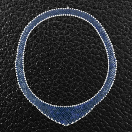 Classic silver necklaces for understated style-Sapphire & Diamond Bib Necklace