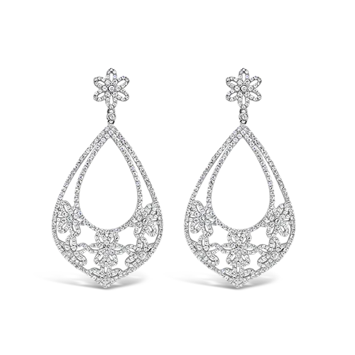 Classic diamond stud earrings for timeless elegance-White Sapphire Chandelier Earrings