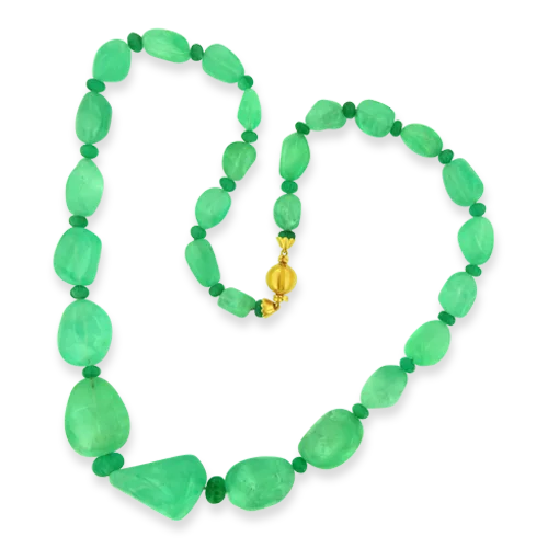 Chunky statement necklaces for bold fashion-Columbian Emerald Necklace