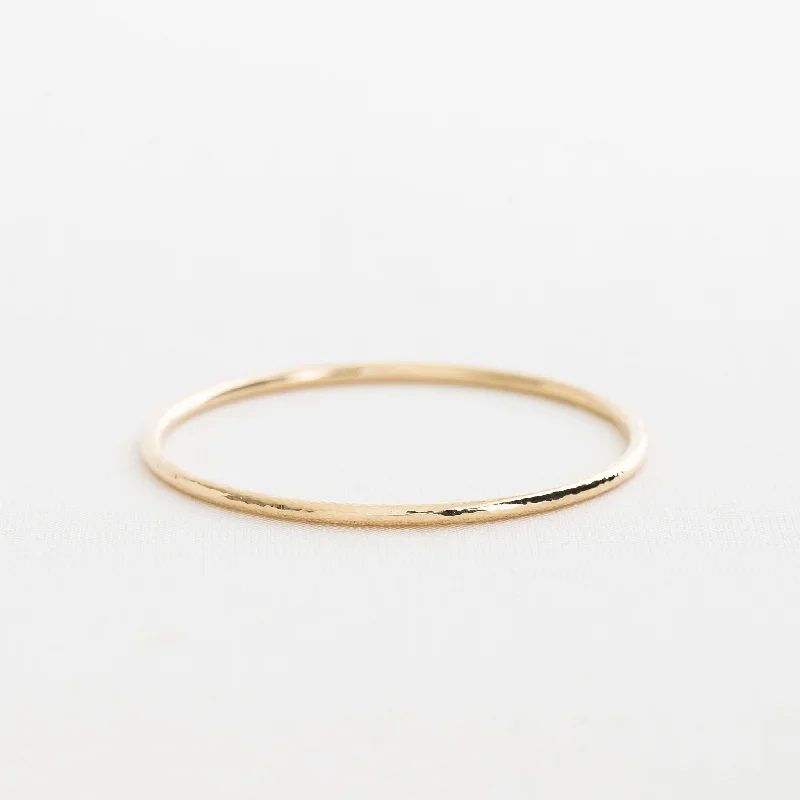 Simple silver bangles for timeless appeal-The Hammered Triple Weight