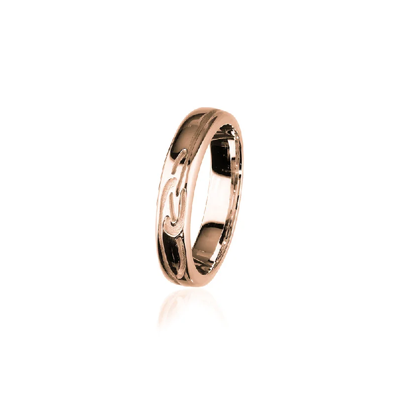 Geometric rings for modern jewelry lovers-Celtic Rose Gold Ring RR318