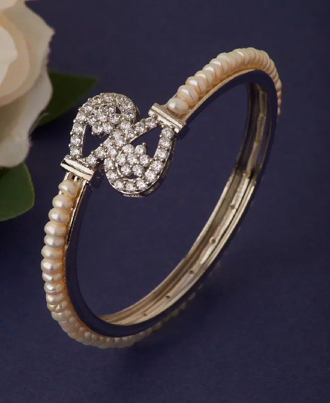 Bohemian-style bangles for a carefree vibe-Delightful Real Pearl Bangle