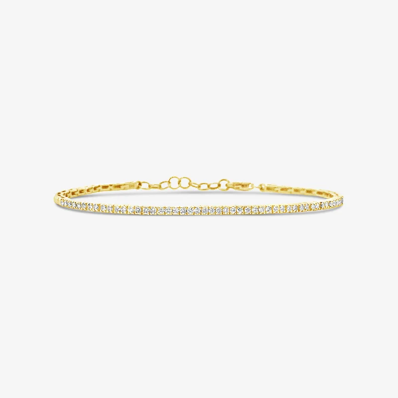 Handwoven bracelets for bohemian-inspired looks-Halfway 0.50CT Diamond Tennis Bracelet