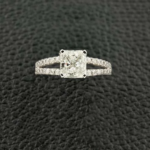 Engagement rings with intricate settings-Radiant Diamond Engagement Ring