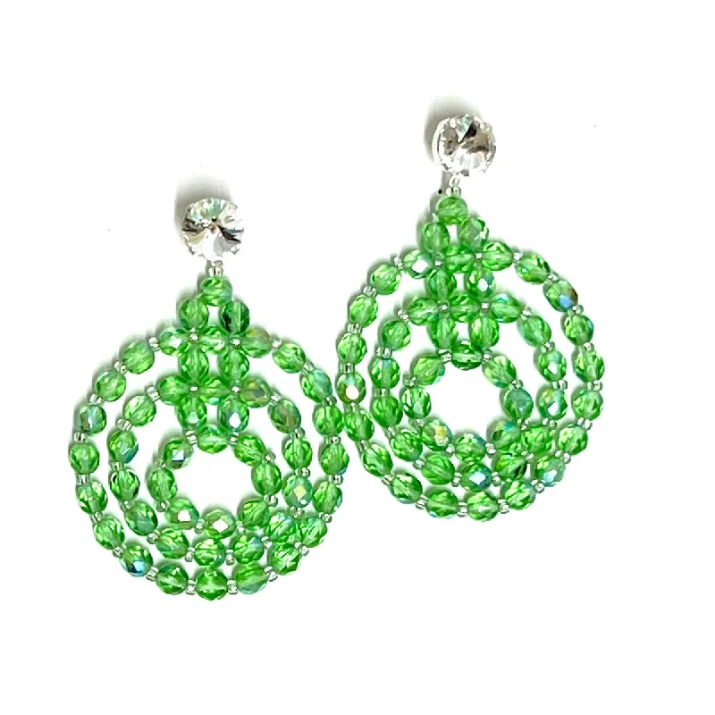 Colorful statement earrings for fashion-forward looks-Veneda Earrings Apple Green