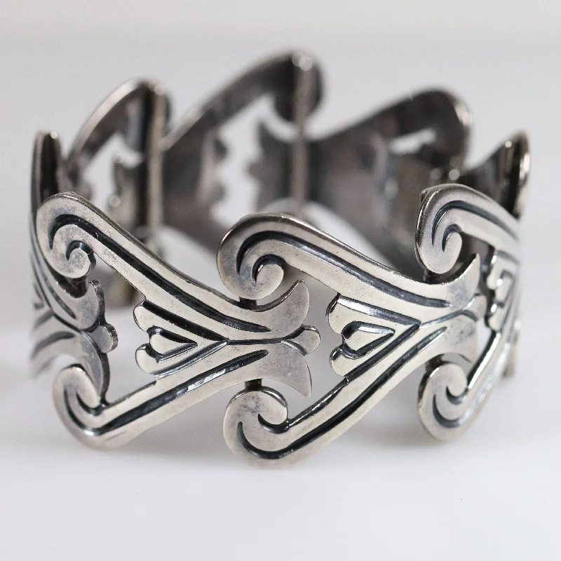 Adjustable bracelets for the perfect fit-Vintage Taxco Silver Mexican Jewelry | Jose Anton Mid-Century Bracelet