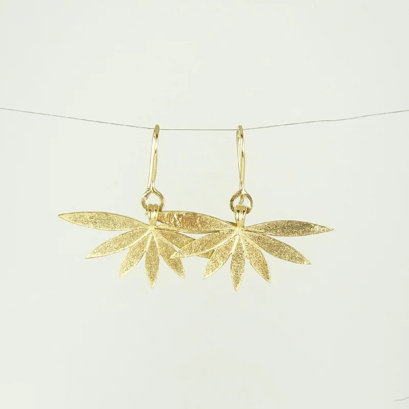 Butterfly motif earrings for a cute and playful look-Large Lotus Earrings