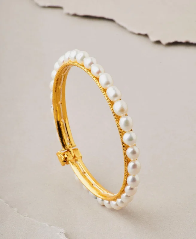 Luxury pearl bangles for sophisticated outfits-Elegant and classy Pearl Bangle