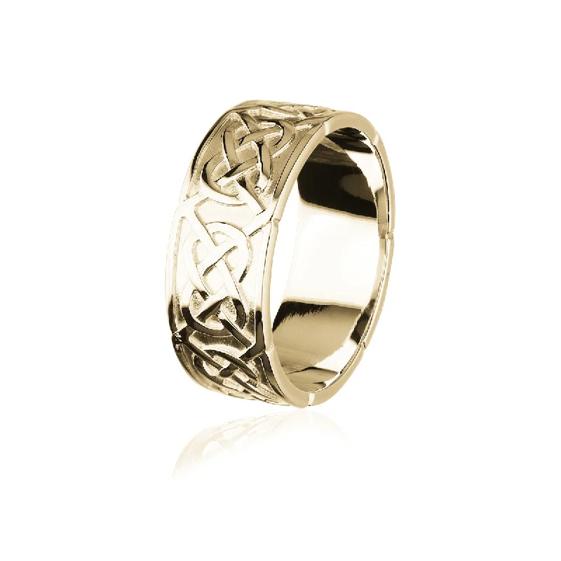 Classic gold rings for timeless fashion-Celtic Gold Ring GXXR126