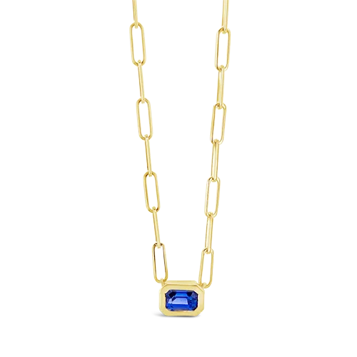 Custom engraved name necklaces for unique gifts-Blue Sapphire Necklace