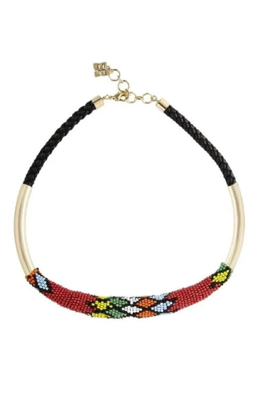 Minimalist necklaces for a modern, simple look-Tribal Seed Bead Necklace JHLJE812-6D1