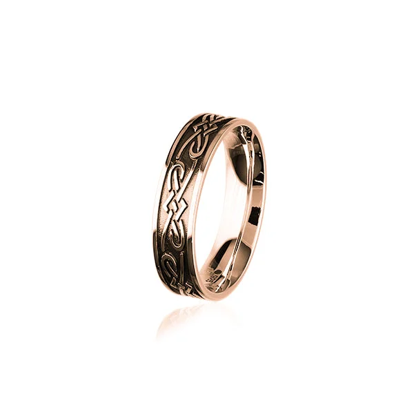 Unique handmade rings for one-of-a-kind designs-Celtic Rose Gold Ring RR401