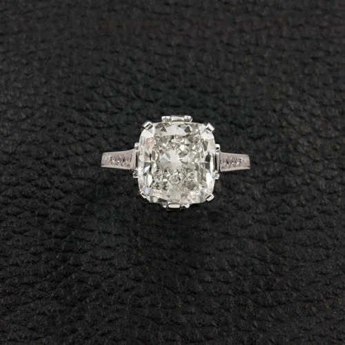 Adjustable rings for a perfect fit-Cushion cut Diamond Engagement Ring