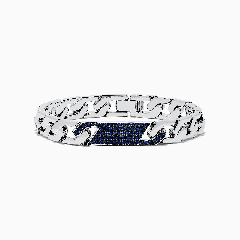 Personalized name bracelets for meaningful gifts-925 Sterling Silver Sapphire Bracelet