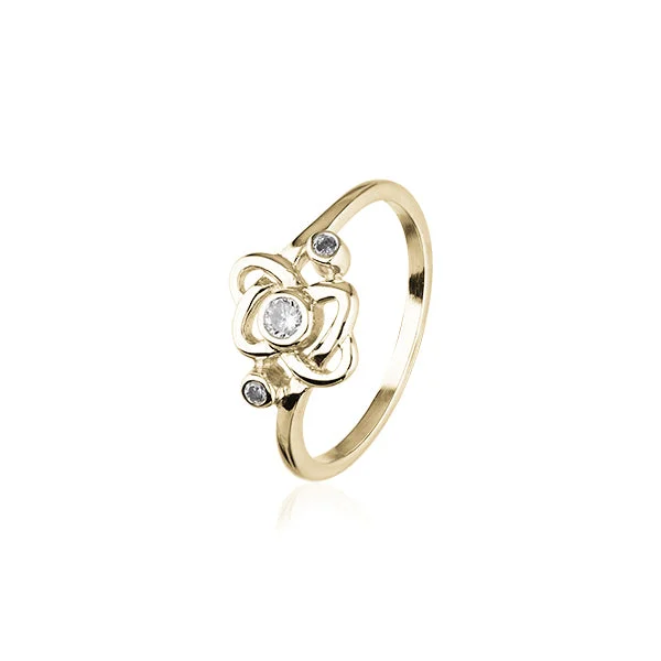 Trendy silver rings for modern fashionistas-Cupid Gold Ring GCR166