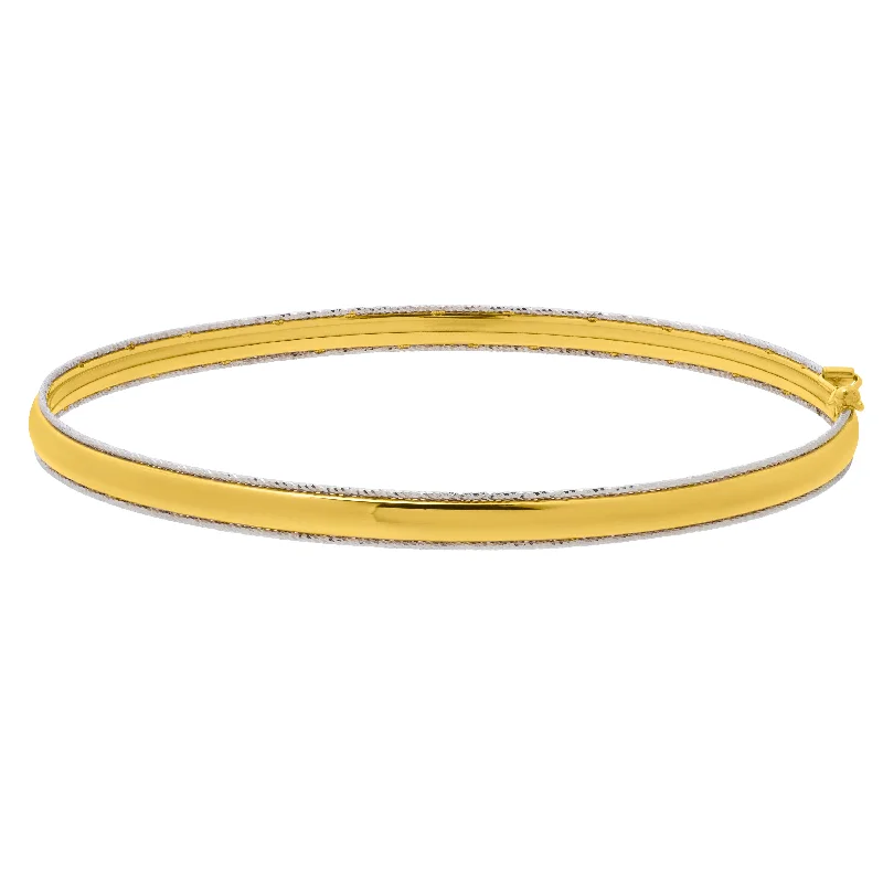 Custom engraved bracelets for personalized gifts-14K Gold Classic Polished Bangle