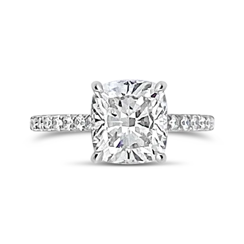 Trendy silver rings for modern fashionistas-Radiant cut Diamond Engagement Ring