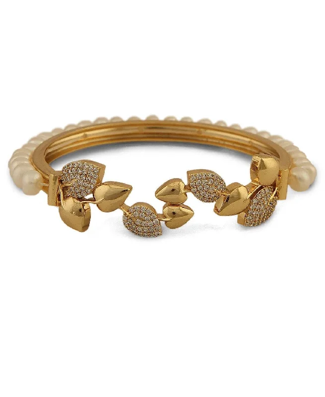 Indian-inspired bangles for traditional style-Gorgeous and Trendy Pearl Bangle