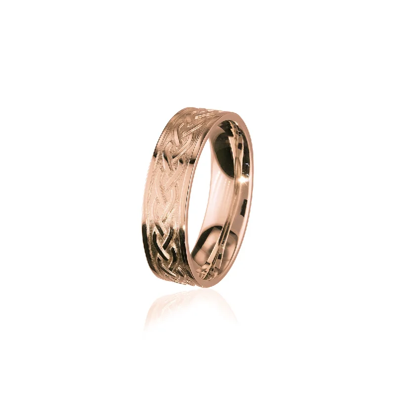 Affordable gemstone rings for budget-friendly luxury-Celtic Rose Gold Ring RXR399