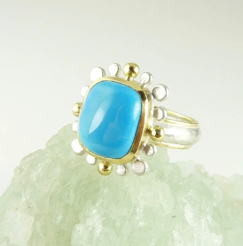 Vintage rings with antique designs-Turquoise Courtesan Ring