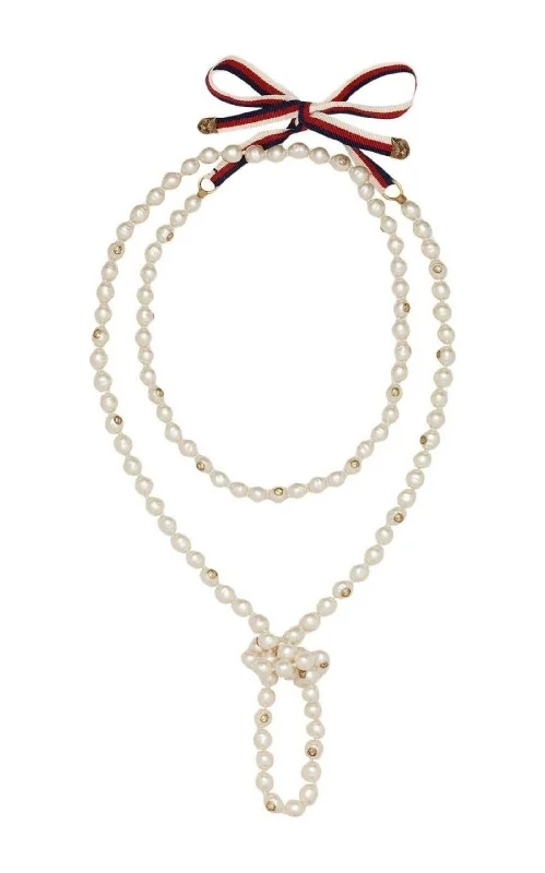 Birthstone necklaces for a personal touch-White Faux Pearls Necklace