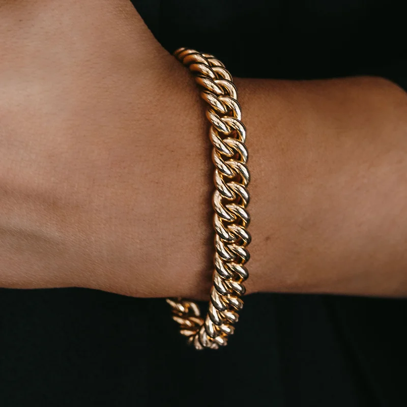 Fashionable cuff bracelets for statement looks-Gold Havana Link Bracelet