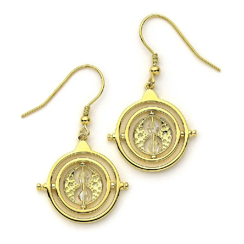 Elegant chandelier earrings for special events-Harry Potter Drop Earrings Time Turner (gold plated)