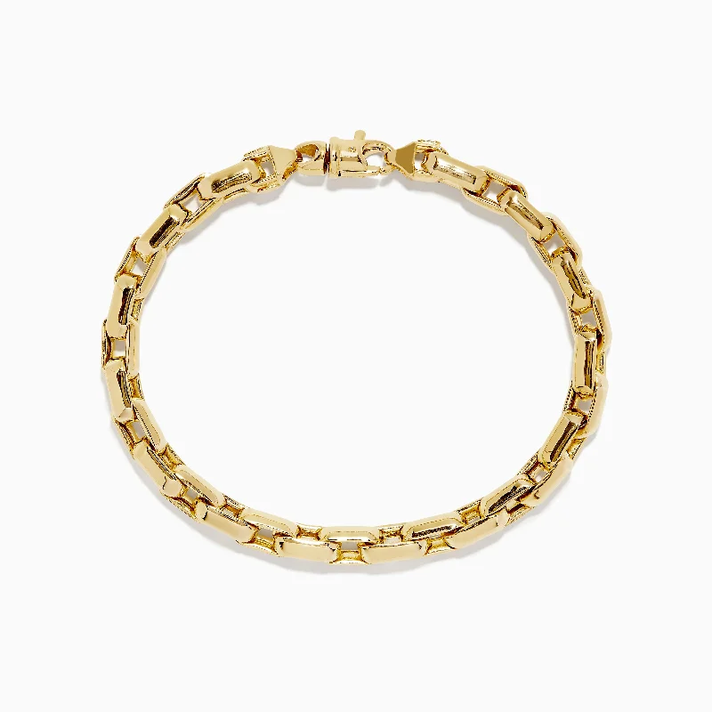 Eco-friendly bracelets made from sustainable materials-14K Yellow Gold 9" Chain Link Bracelet