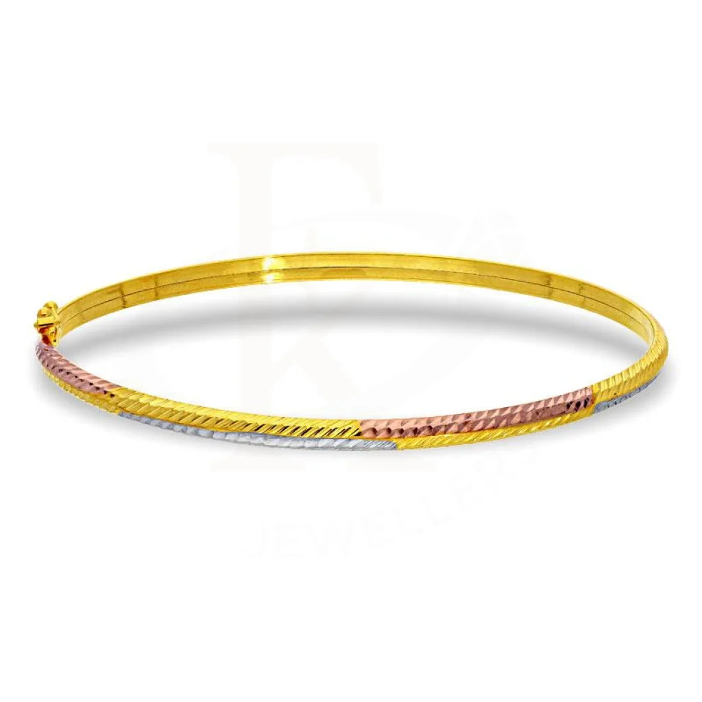 Diamond bangles for luxury fashion-Gold Bangle in 18KT - FKJBNG18K1893