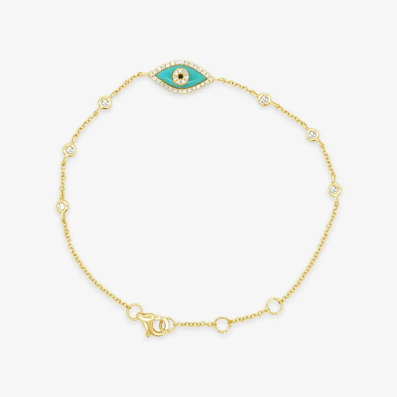 Adjustable clasp bracelets for comfort and style-Evil Eye Protective Bracelet