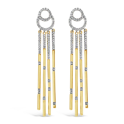 Simple gold earrings for a subtle yet elegant style-Diamond Dangle Earrings