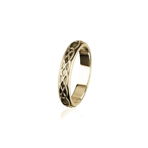 Men’s statement rings for bold accessories-Celtic Gold Ring GR319