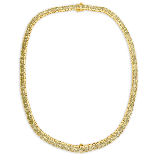 Classic rope necklaces for a timeless design-Yellow Diamond Necklace