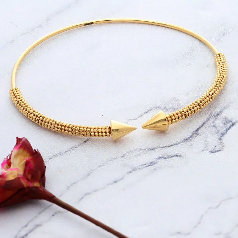 Modern bangle bracelets for contemporary style-Gold The Gorgeous Charmer Cone Shaped 18KT - FKJBNG18K9214