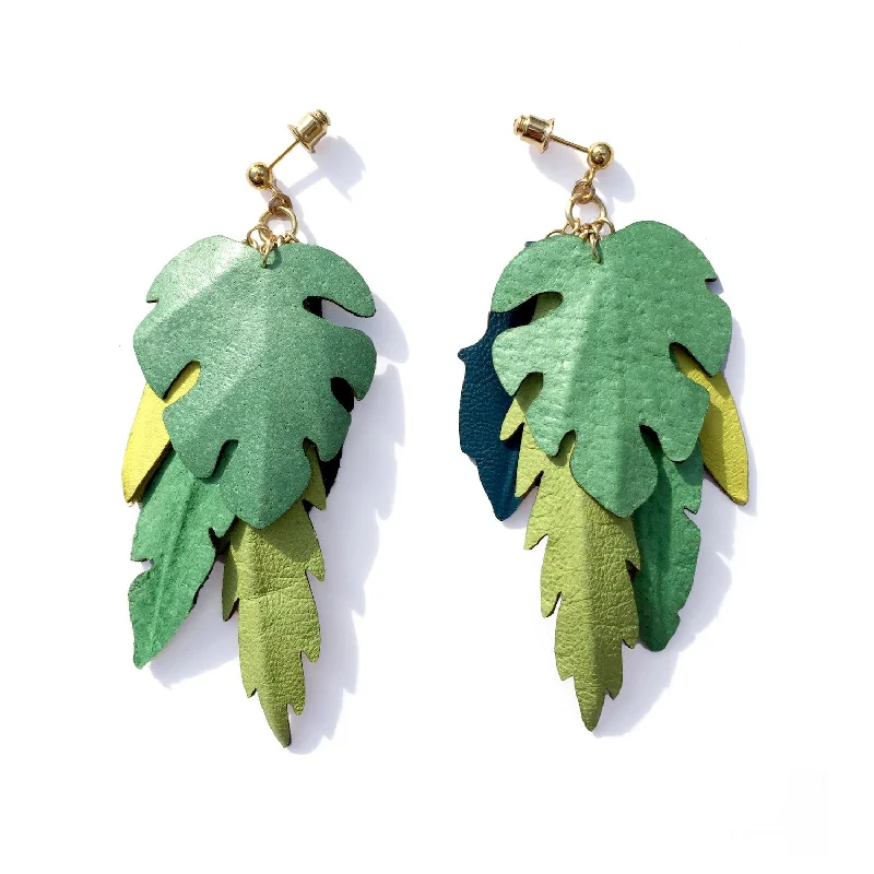 Wedding earrings for brides and bridesmaids-JUNGLE . earrings