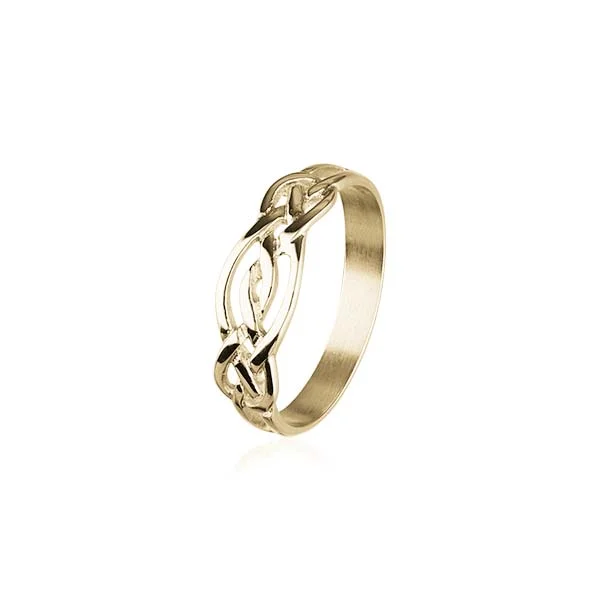 Personalized rings with engraved names-Celtic Gold Ring GR174