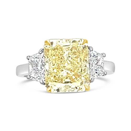 Custom-designed rings for unique personal expression-Yellow & White Diamond Ring