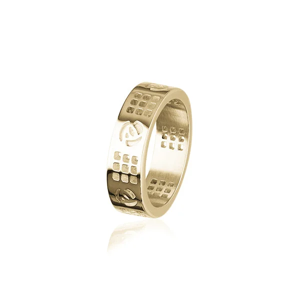 Diamond eternity bands for everlasting elegance-Charles Rennie Mackintosh Gold Ring GR192