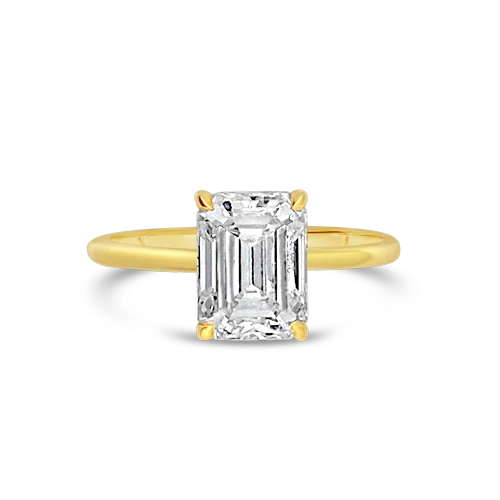 Unique sapphire rings for luxury lovers-Emerald cut Diamond Engagement Ring