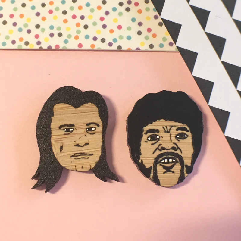 Designer earrings for exclusive collections-Face Studs: Pulp Fiction