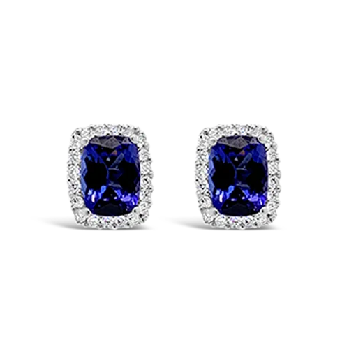 Birthstone earrings for a personal touch-Tanzanite & Diamond Earrings