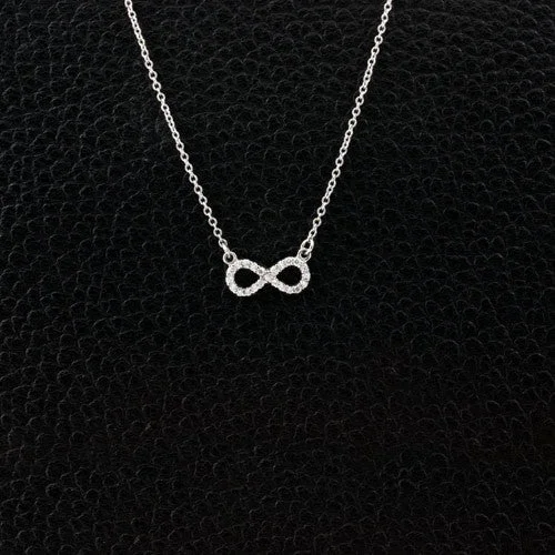 Classic gold chain necklaces for timeless beauty-Diamond Infinity Necklace