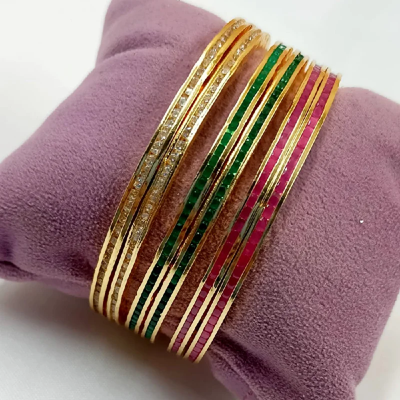 Minimalist bangles for a sleek and simple look-Padmawati Bangles Gold Plated  Bangles Set