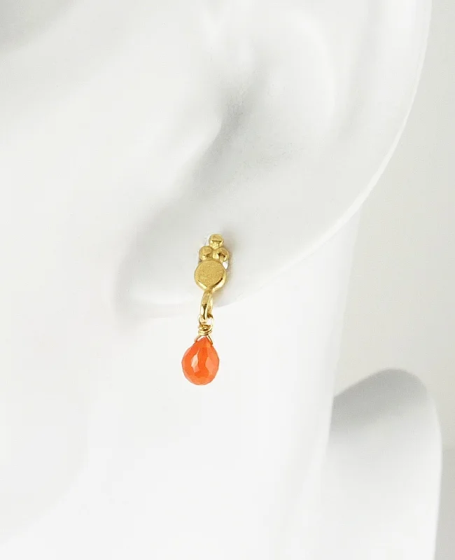 Lightweight earrings for comfortable wear-Araminta Gemstone Drop Stud Earring