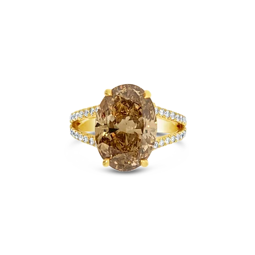 Vintage-inspired rings for timeless beauty-Brown Diamond Engagement Ring