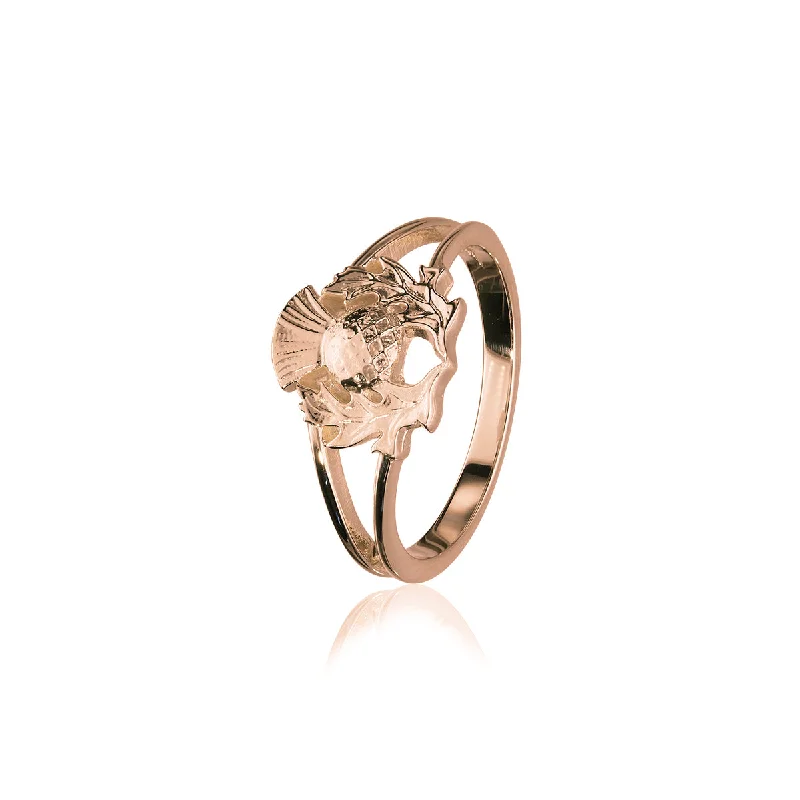 Trendy birthstone rings for stylish gifts-QNIS Rose Gold Ring RR407