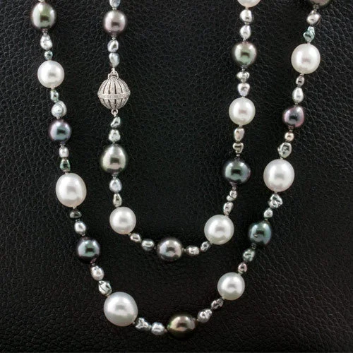 Elegant diamond pendant necklaces for special gifts-Tahitian & South Sea Pearl Necklace