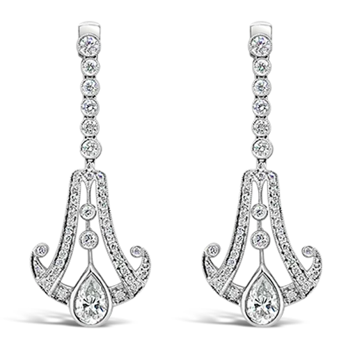 Multi-stone earrings for vibrant looks-Diamond Dangle Earrings