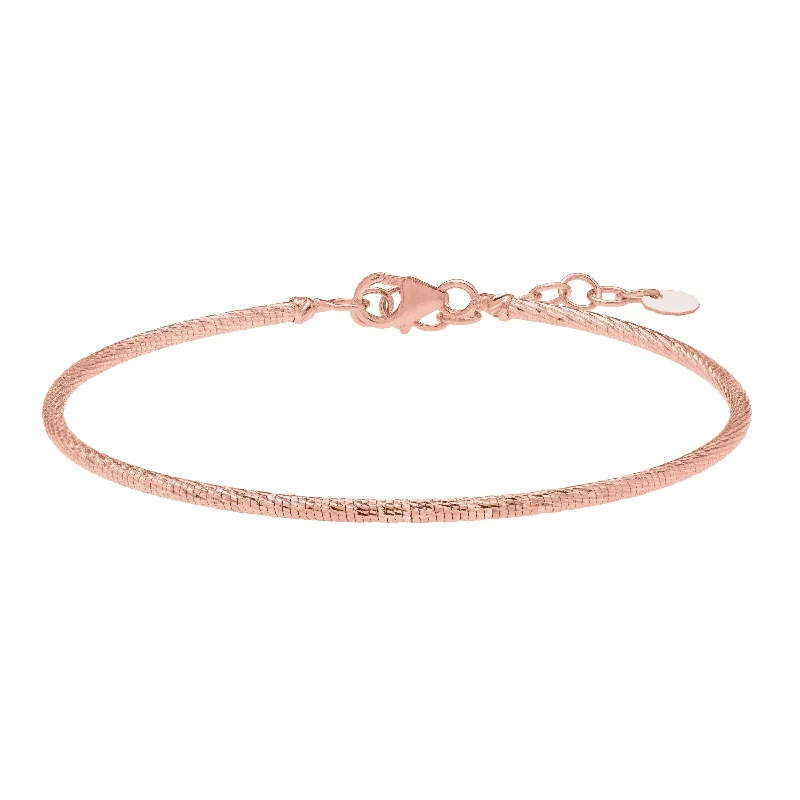 Simple leather bracelets for a casual look-14K Diamond Cut Stack Bangle